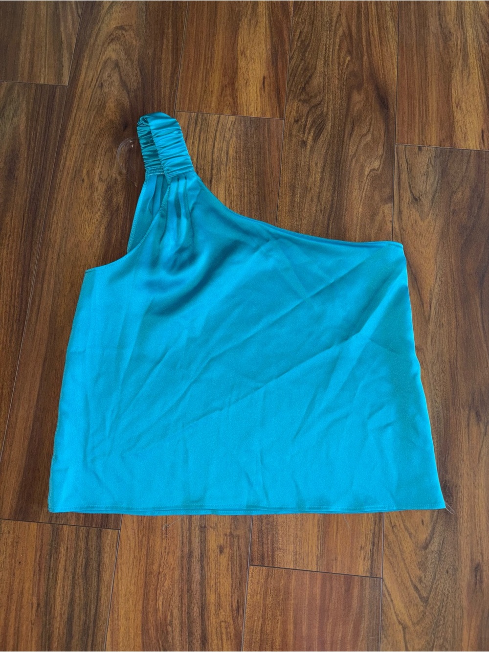One-Shoulder Turquoise Camisole